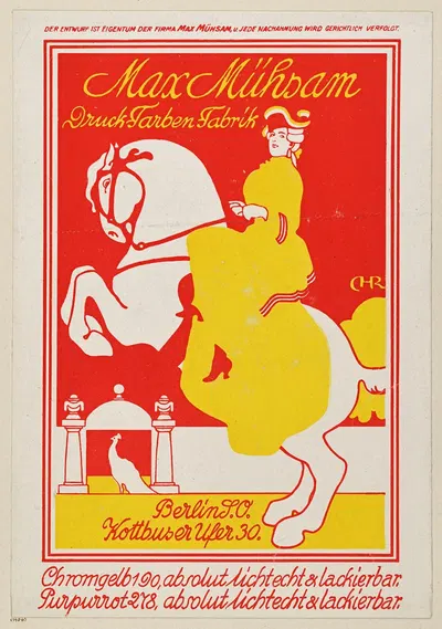 Max Mühsam Druckfarben Fabrik Berlin by Franz Christophe, 1906 — digital art print download