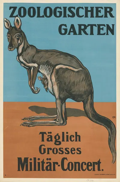 Zoologischer Garten täglich großes Militär- Concert by Franz Christophe, 1902 — digital art print download