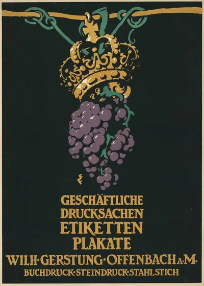 Geschäftliche Drucksachen Etiketten Plakate Wilhelm Gerstung by Франц Франке, 1913 — digital art print download