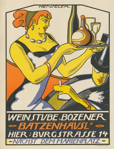 Weinstube Bozener Batzenhäusl by Franz Henseler, 1910 — digital art print download