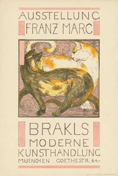 Ausstellung Franz Marc. Brakls Moderne Kunsthandlung München by Франц Марк — digital art print download