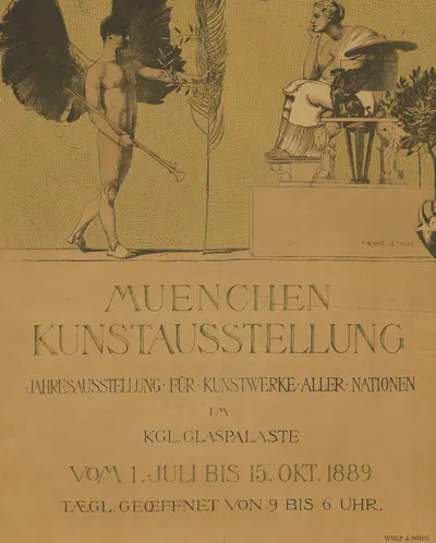 München Kunstausstellung. Vom 1. Juli bis 15. Oktober 1889 by Франц фон Стук, 1889 — digital art print download