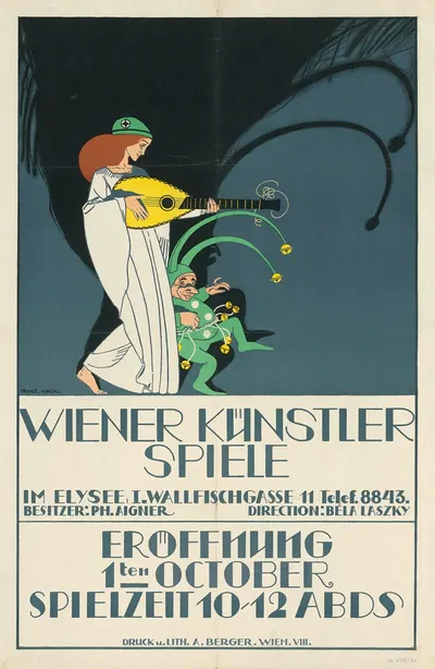 Wiener Künstlerspiele im Elysee by Франц Вацик, 1914 — digital art print download