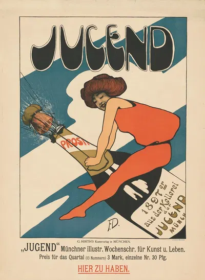 Jugend, Münchner Illustrierte Wochenschrift für Kunst und Leben by Фриц Данненберг, 1897 — digital art print download