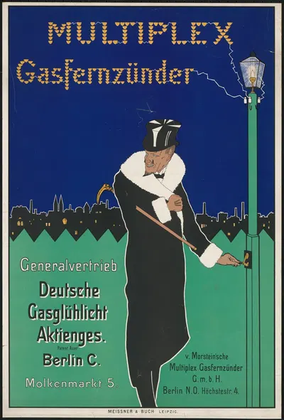 Multiplex Gasfernzünder by Fritz Rehm, 1897 — digital art print download