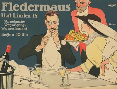 Fledermaus unter den Linden 14. Vergnügungs-Weinrestaurant by Фриц Румпф, 1910 - 1913 — digital art print download