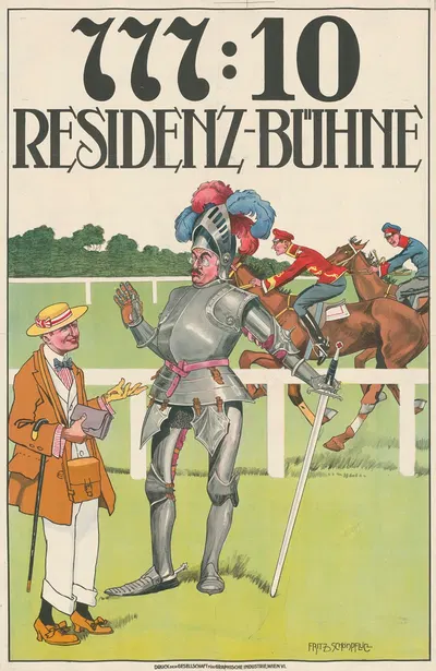 777 ; 10 Residenz-Bühne by Фриц Шёнпфлуг, 1910 — digital art print download