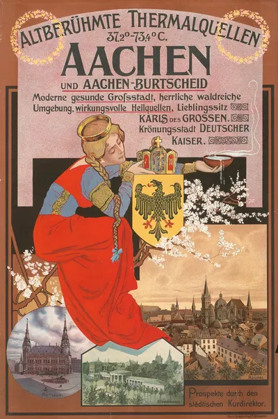 Aachen und Aachen-Burtscheid by Fritz und Co. Schneller — digital art print download