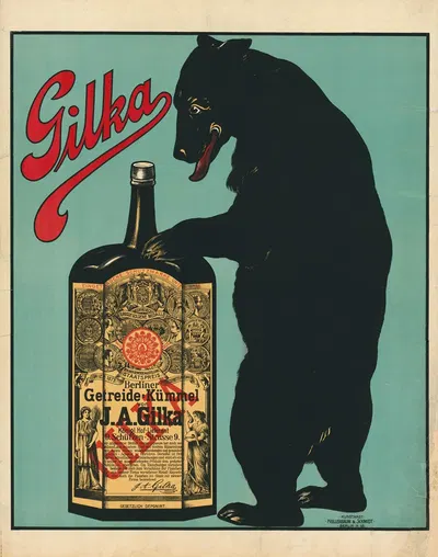 Gilka Berliner Getreide-Kümmel von G.A. Gilka by Fritz Wolff, 1896 - 1901 — digital art print download