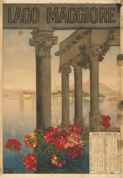 Lago Maggiore by Gabriele Chiattone, 1902 — digital art print download