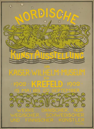 Nordische Kunst-Ausstellung. Krefeld by Герхард Мунте, 1902 — digital art print download