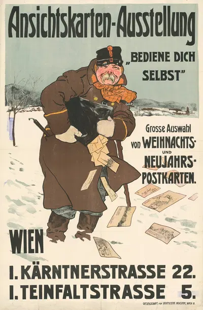 Ansichtskarten-Ausstellung. Grosse Auswahl von Weihnachts- und Neujahrs-Postkarten by Gesellschaft für Graphische…