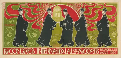1er Congres International des Avocats Bruxelles 1897 by Ghisbert Combaz, 1897 — digital art print download