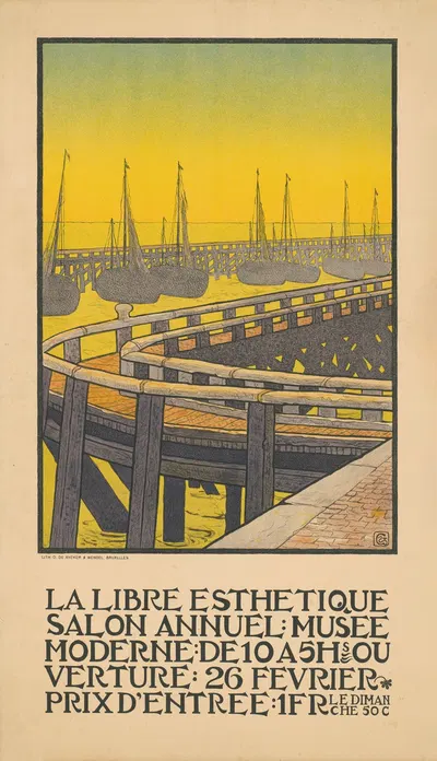 La libre Esthetique. Salon annuel, musée moderne by Ghisbert Combaz, 1903 — digital art print download
