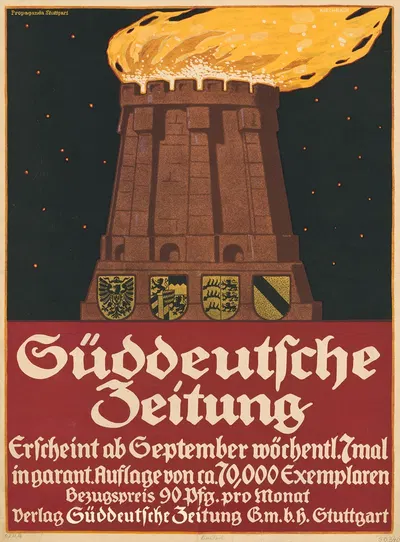 Süddeutsche Zeitung by Gottfried Kirchbach, 1910 - 1914 — digital art print download