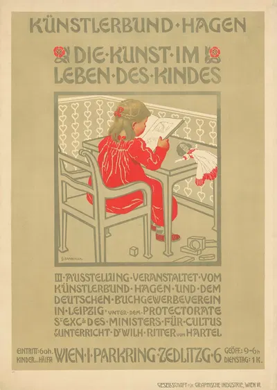Die Kunst im Leben des Kindes. III. Ausstellung Künstlerbund Hagen by Густав Бамбергер, 1902 — digital art print download