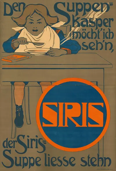 Den Suppenkasper möcht' ich seh'n, der SIRIS Suppe ließe steh'n by Hans Lindenstaedt, 1902 — digital art print download