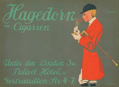 Hagedorn-Zigarren by Hans Lindenstaedt, 1909 — digital art print download
