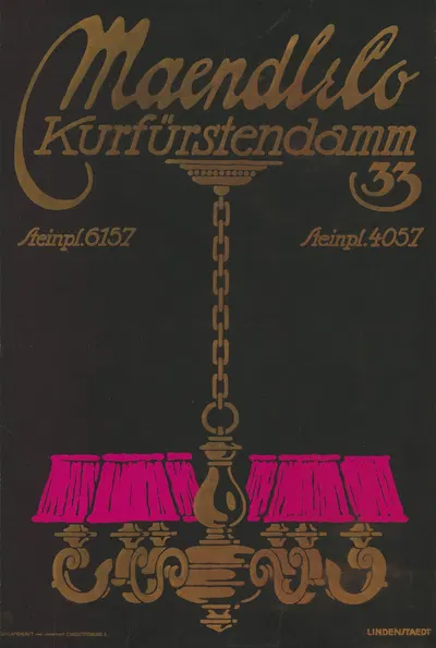 Maendl & Co Kurfürstendamm 33 by Hans Lindenstaedt, 1912 — digital art print download