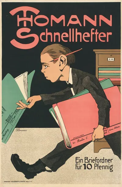 Thomann Schnellhefter by Hans Lindenstaedt, 1905 — digital art print download