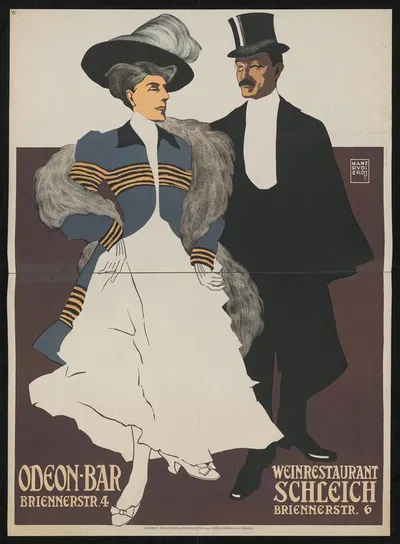 Odeon-Bar, München by Ханс Руди Эрдв, 1907 — digital art print download