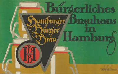 Bürgerliches Brauhaus in Hamburg by Ханс Руди Эрдв, 1909 — digital art print download