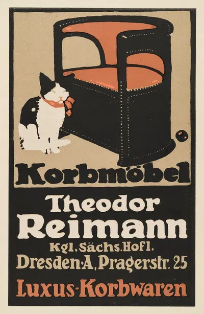 Korbmöbel Theodor Reimann Dresden by Ханс Руди Эрдв, 1912 — digital art print download