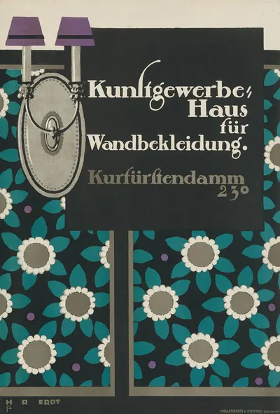 Kunstgewerbehaus für Wandbekleidung Kurfürstendamm 230 by Ханс Руди Эрдв, 1912 — digital art print download