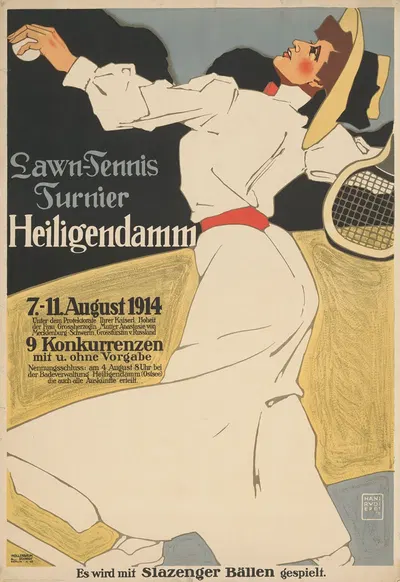 Lawn-Tennis Turnier Heiligendamm by Ханс Руди Эрдв, 1908 — digital art print download