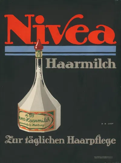Nivea Haarmilch zur täglichen Haarpflege by Ханс Руди Эрдв, 1910 — digital art print download