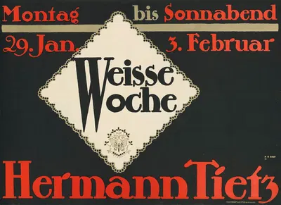 Weiße Woche. Hermann Tietz by Ханс Руди Эрдв, 1912 — digital art print download