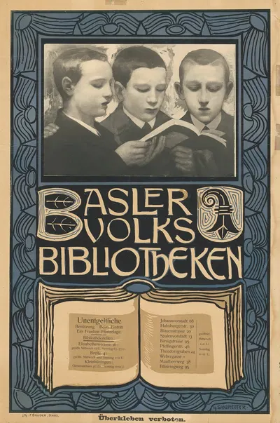 Basler Volksbibliotheken by Ханс Сандройтер, 1890 — digital art print download