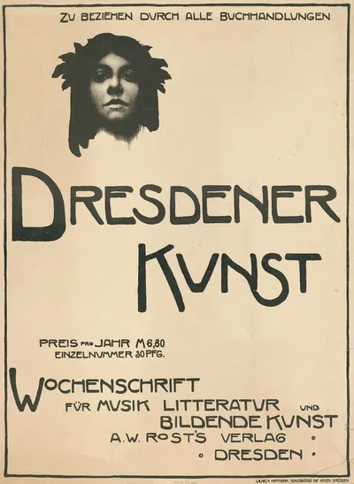 Dresdener Kunst Wochenschrift für Musik Litteratur und Bildende Kunst by Ханс Унгер, 1897 — digital art print download