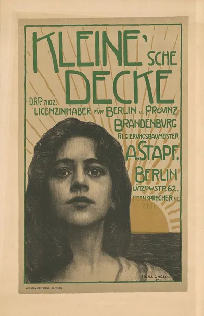 Kleine'sche Decke by Ханс Унгер, 1897 — digital art print download