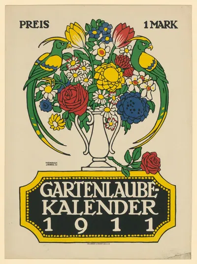 Gartenlaube Kalender 1911 by Heinrich Jäger, 1910 — digital art print download