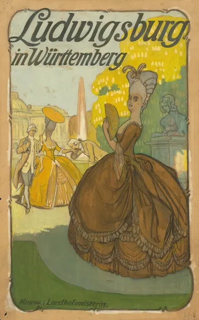 Ludwigsburg in Württemberg by Heinrich Jäger, 1914 — digital art print download