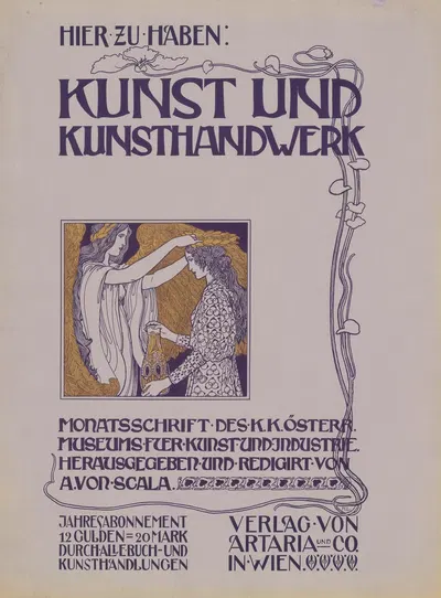 Kunst und Kunsthandwerk by Heinrich Lefler, 1898 — digital art print download