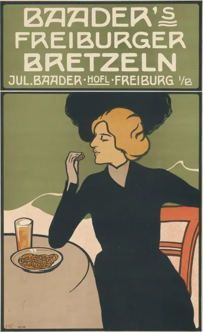 Baader's Freiburger Brezeln by Хельмут Эйхродт, 1904 — digital art print download
