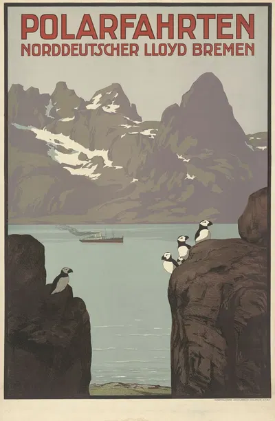 Polarfahrten. Norddeutscher Lloyd Bremen by Хельмут Эйхродт, 1912 — digital art print download
