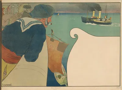 Für die Postschiffverbindung Ostende-Dover by Анри Эвенепуль, 1893 — digital art print download