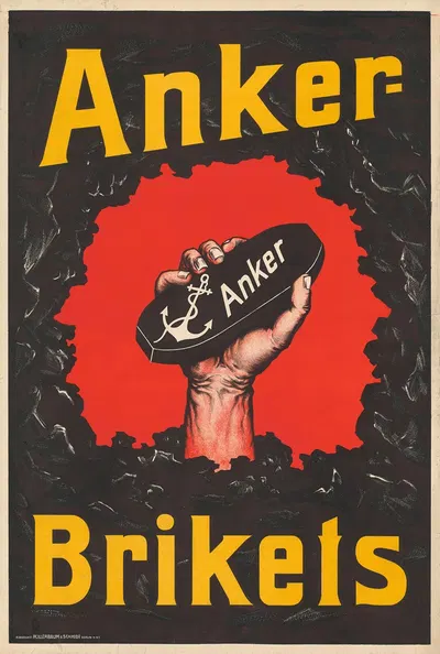 Anker Brikets by Hollerbaum & Schmidt, 1900 — digital art print download