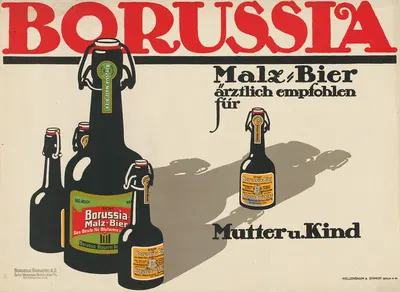 Borussia Malzbier by Hollerbaum & Schmidt, 1898 — digital art print download