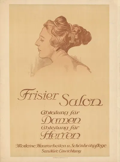 Frisier Salon. Abteilung für Damen und Herren by Hollerbaum & Schmidt — digital art print download