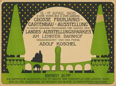 Große Frühjahrs-Gartenbau-Ausstellung. Landes-Ausstellungspark am Lehrter Bahnhof. Veranstalter Adolf Koschel by Hollerbaum…