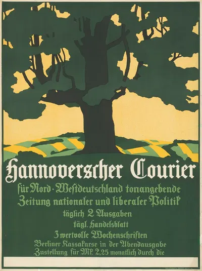 Hannoverscher Kurier by Hollerbaum & Schmidt, 1912 — digital art print download