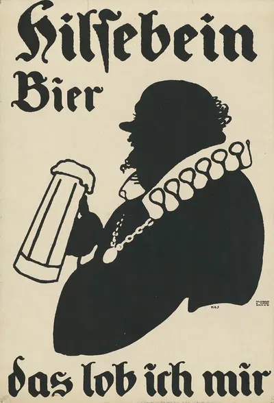 Hilsebein Bier das lob ich mir by Hollerbaum & Schmidt, 1900 — digital art print download