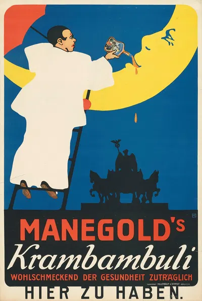 Manegold's Krambambuli wohlschmeckend der Gesundheit zuträglich by Hollerbaum & Schmidt, 1914 — digital art print download