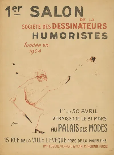 1er Salon de la Société des Dessinateurs humoristes by Жан-Луи Форайн, 1911 — digital art print download