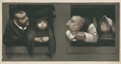 Monsieur et Madame Lhomme. Les Fenêtres by Жан Вебер, 1906 — digital art print download