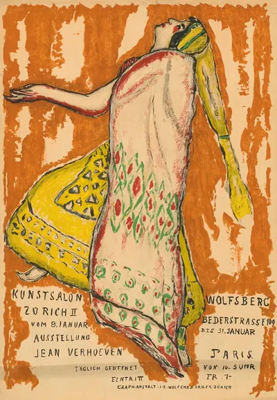 Kunstsalon Wolfsberg. Ausstellung Jean Verhoeven by Jean Verhoeven, 1912 — digital art print download